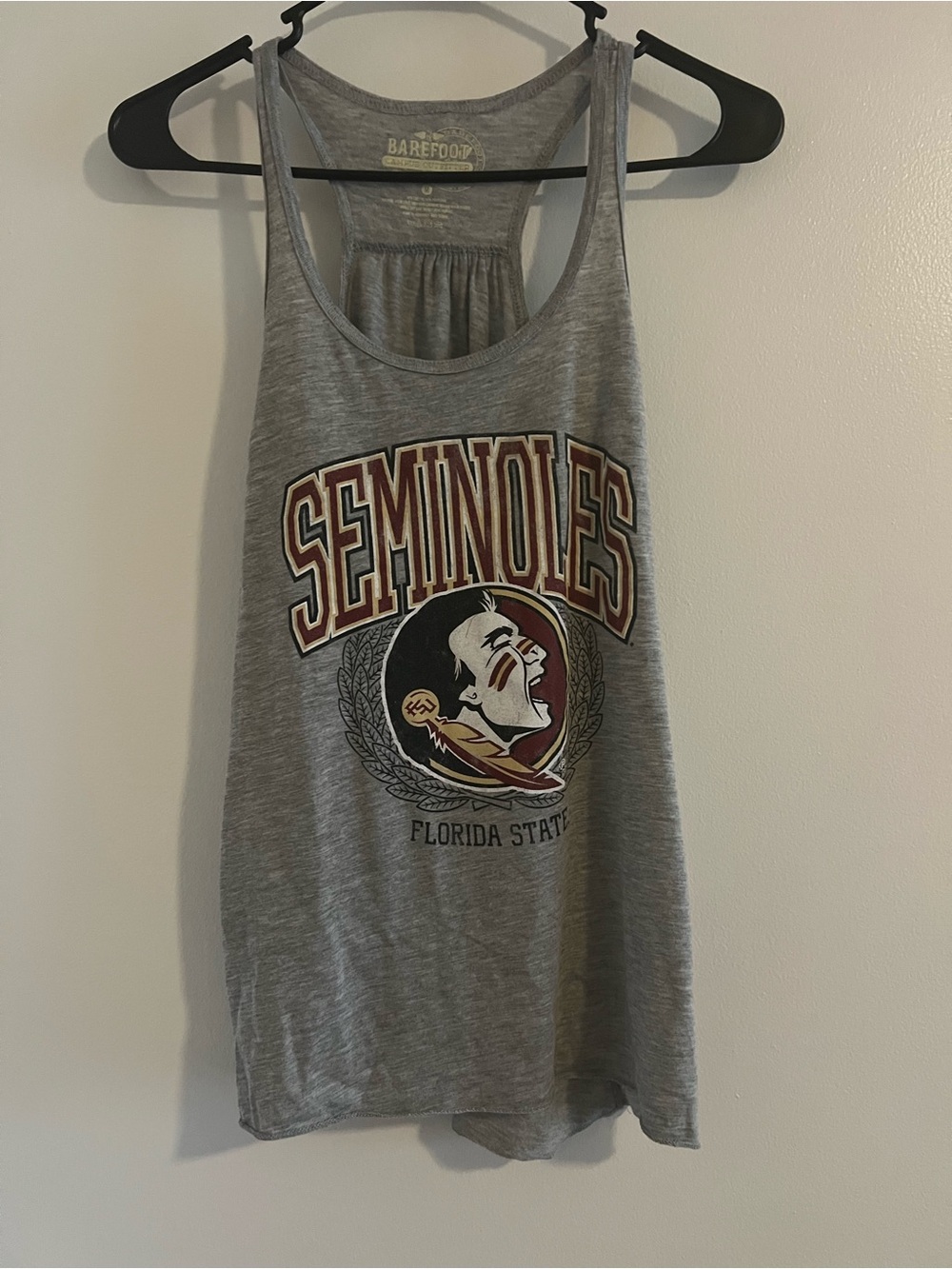 Barefoot Dreams Gray Florida State Seminoles Racerback Tank
